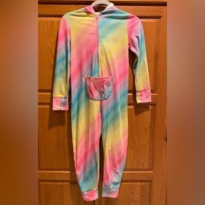 Justice Loungewear / Sleepwear / Pajamas Rainbow Llamacorn Onesie Girls size 8